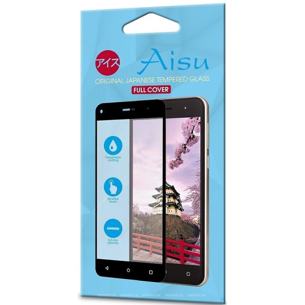 

Защитное стекло Aisu Full Cover Black для Samsung A01