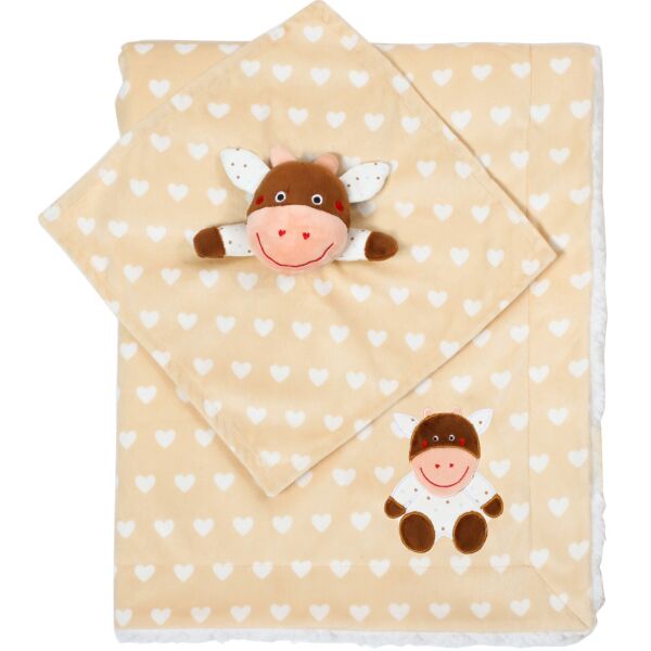 

Двухстороннее одеяло BabyOno 75х100 см Minky Коровка (1412/04)