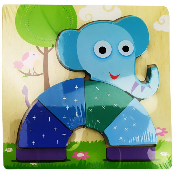 

Деревянная игрушка Пазлы MD 0904 (Слон)