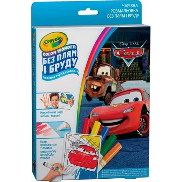 

Книга-раскраска Crayola Color Wonder Тачки с фломастерами (12787)