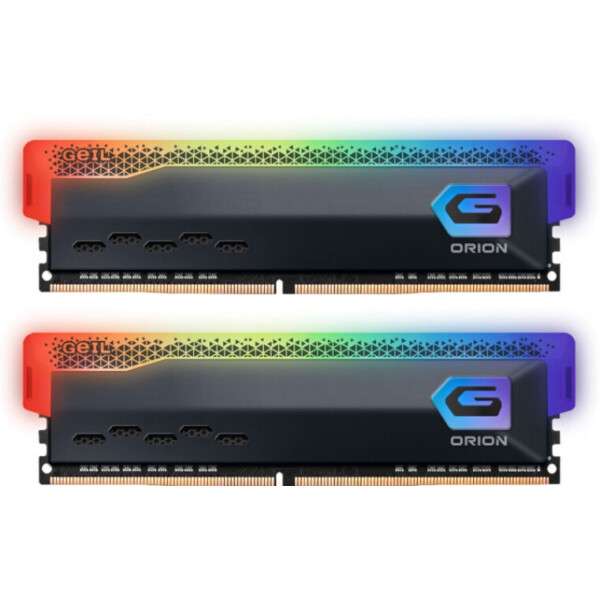 

Оперативная память DDR4 16GB (2x8GB) 3200 MHz Orion RGB Titanium Gray GEIL (GOSG416GB3200C16BDC)