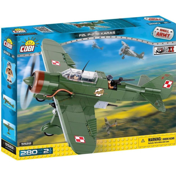 

Конструктор Cobi SMALL ARMY WWII САМОЛЕТ PZL КАРАСЬ P-23B (280 деталей) (COBI-5522)