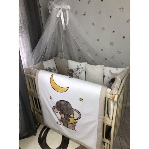 

Комплект постельного белья Baby Comfort Baby Bembi 8 элементов Зверята бежевый