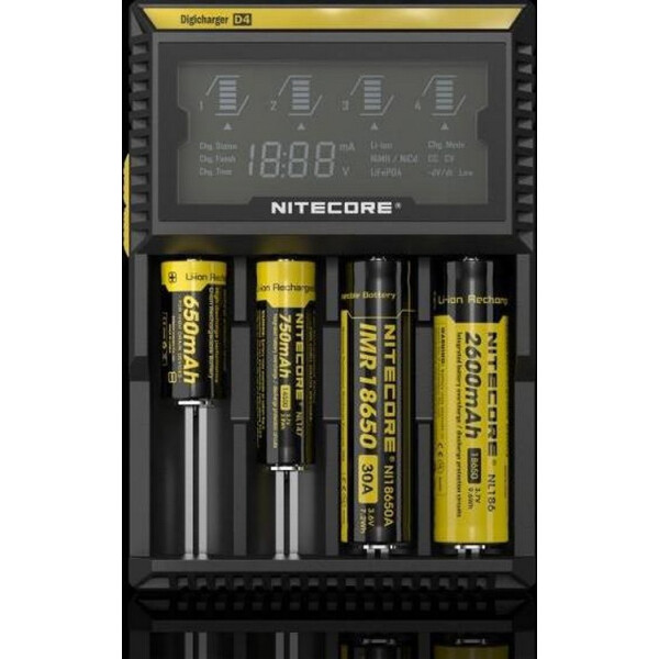 

Зарядное устройство Nitecore Digicharger D4 з LED дисплеем (4 канала) 6-1121 (39875)