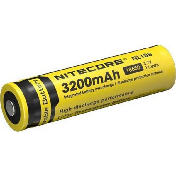 

литиевый Li-Ion 18650 Nitecore NL188 3.7V (3200mAh), защищенный 6-1041 (39970)