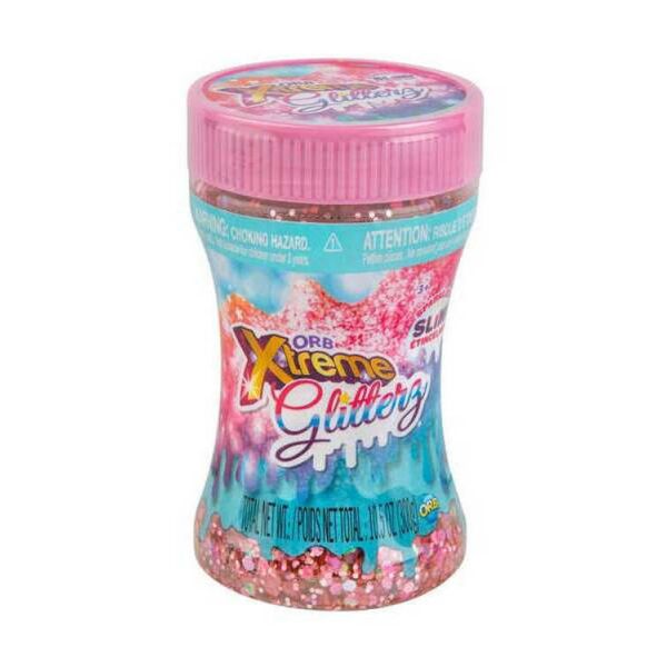 

Мега-слайм ORB Slimy Xtreme Glitterz глиттерный Розовый 455 г (ORB40668-3)