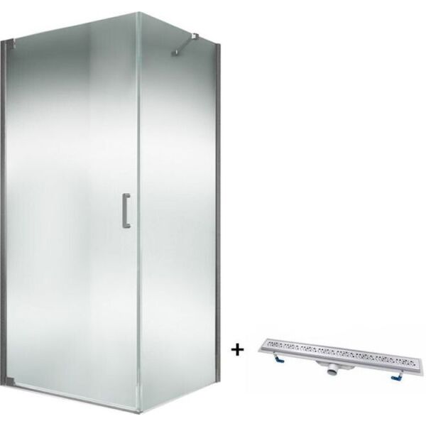 

Душевая кабина Q-tap AQUARIUS CRM1099SC6 90x90,без поддона+Q-tap Dry FC304-800 линейный трап с сухим затвором 800мм