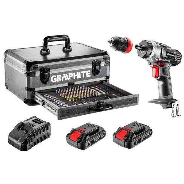 

GRAPHITE Energy+ SET, 18В, 2х2.0 Ач (58G022-PS15)