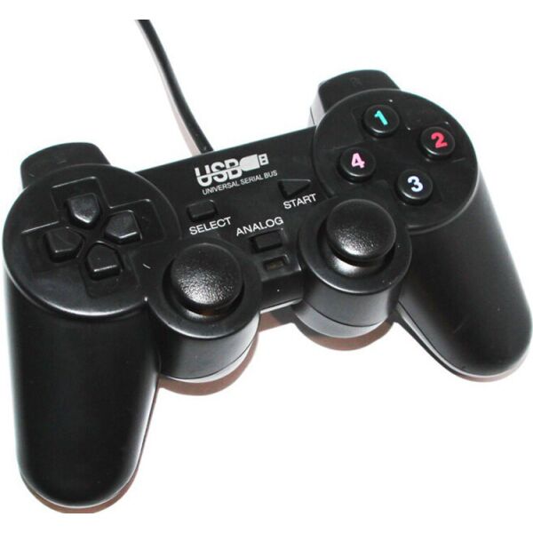

Геймпад проводной Double Shock 2 Gemix PC/USB, Black (1418)