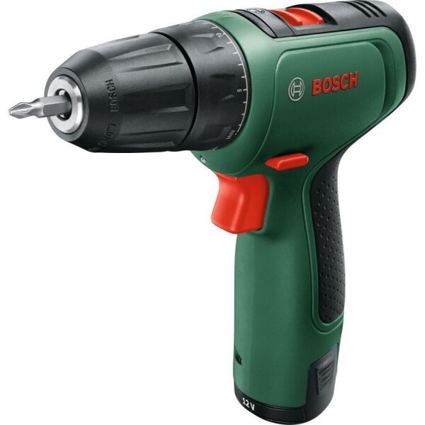 

Шуруповерт-дрель Bosch EasyDrill 1200, 12В, 1.5Ач, 30Нм, 400/1500 об/мин, ЗУ, 0.94кг, кейс (0.603.9D3.006)