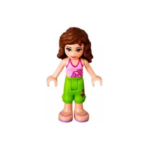 

LEGO Friends Olivia, Lime Cropped Trousers, Bright Pink Top (frnd048)