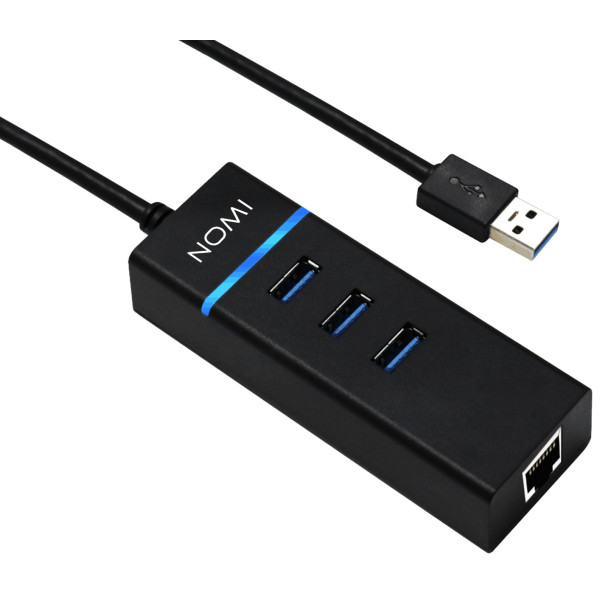 

USB 3.0-хаб Nomi UH401 4в1 0,5м черный