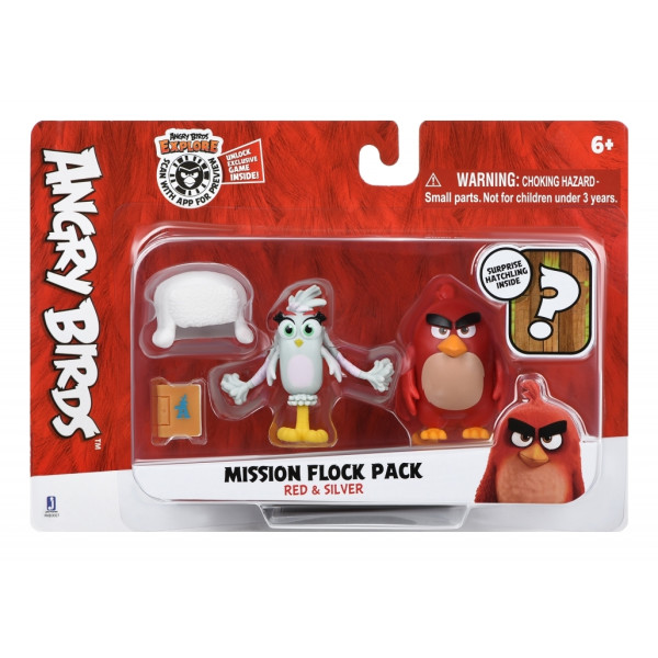 

Игровая фигурка Jazwares Angry Birds ANB Mission Flock Ред и Сильвер (ANB0007)