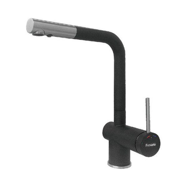 

Смеситель кухонный Fabiano FKM 31.12 S/Steel Antracit черный
