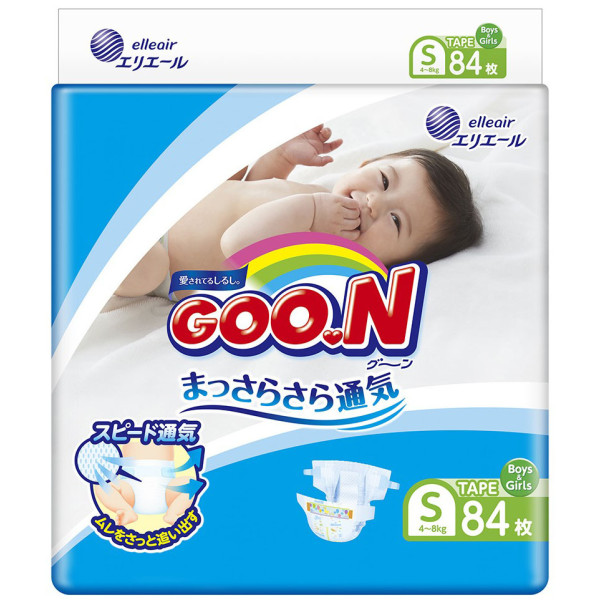 

Подгузники GOO.N S ( 4-8 кг) 84 шт (853621)
