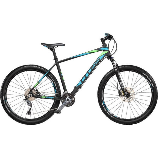 

Велосипед Cross Fusion М 2018 Black-Blue-Green (18" FUSION M, рама 480)