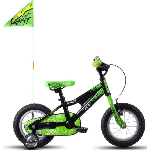 

Велосипед GHOST POWERKID AL 12 K black/RI-green/ST-white (17PK7551) 2017