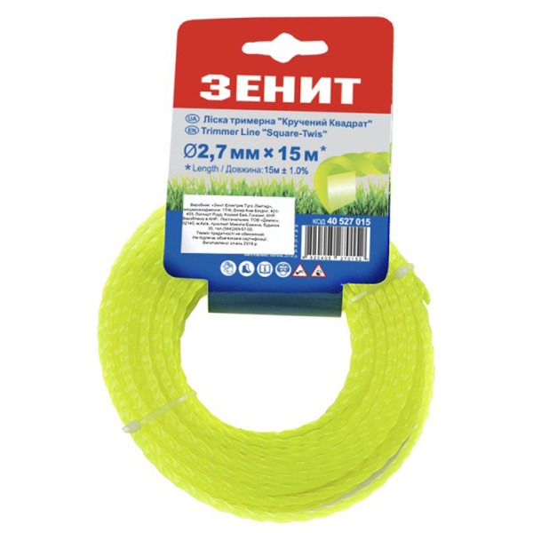 

Леска для триммера Зенит 2,7 мм × 15 м 40527015