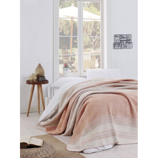 

Плед Eponj Home - Cizgili 180*220 Pudra пудра
