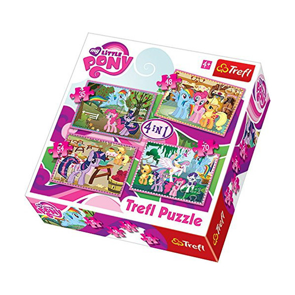 

Пазл Trefl 4 в 1 My Little Pony Каникулы пони (34153)