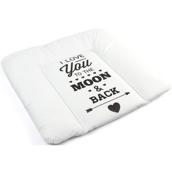 

Мягкий пеленатор Ommi 75х75 см. I love you to the moon Белый