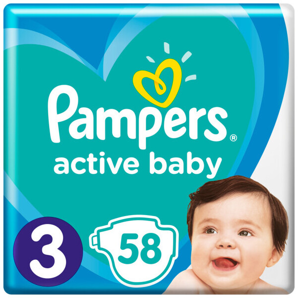 

Подгузники Pampers Active Baby размер 3 (6-10 кг) 58 шт (8001090949707)