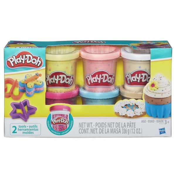 

HASBRO Play-Doh Набор из 6 баночек с конфетти (B3423)