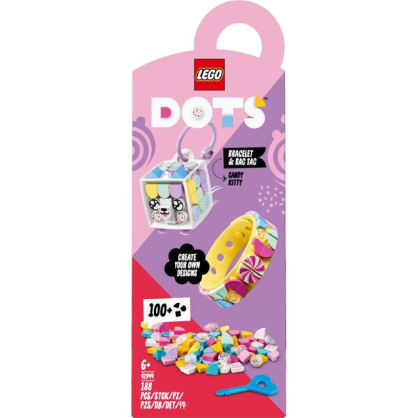 

LEGO® DOTS Браслет и бирка для сумки «Карамельная киса» (41944)