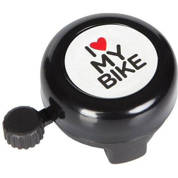 

Велозвонок Green Cycle GBL-251 I love my bike cтальной черный (BEL-88-42)