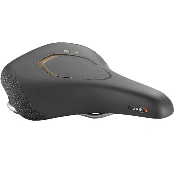 

Selle Royal Look IN RELAXED New, 3D Skingel, рейлы steel satin, обивка Black Astrale с текстильной защитой, unisex, чёрное (SAD-42-66)