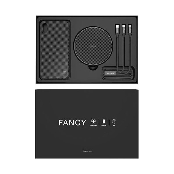 

Чехол + подарочный набор Nillkin iPhone X Fancy 3 в 1 Black