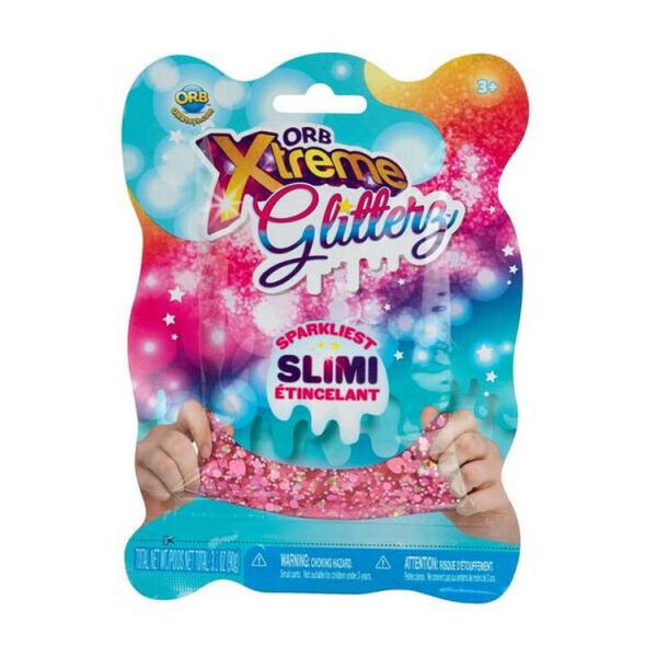 

Слайм ORB Slimy Xtreme Glitterz глиттерный Розовый 90 г (ORB40557-3)