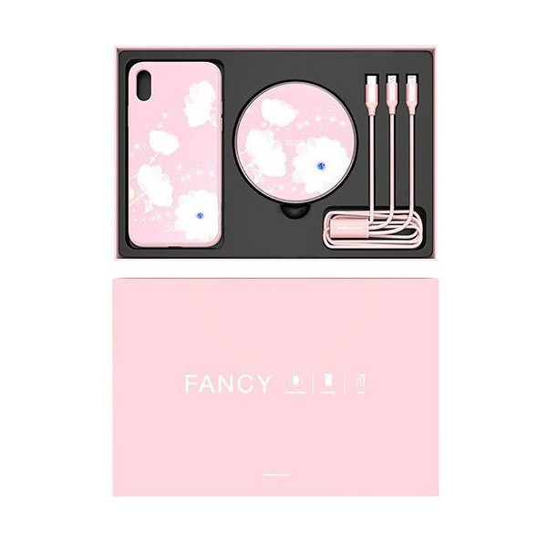 

Чехол + подарочный набор Nillkin iPhone X Fancy 3 в 1 Pink