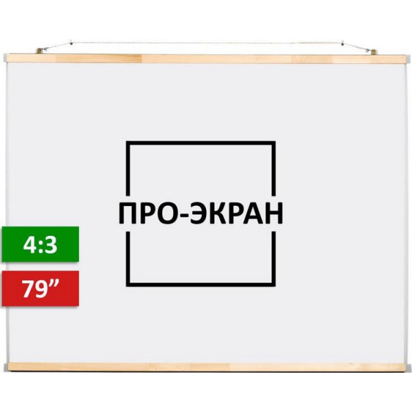 

Проекционный экран ПРО-ЭКРАН 160 на 120 см (4:3), 79 дюймов