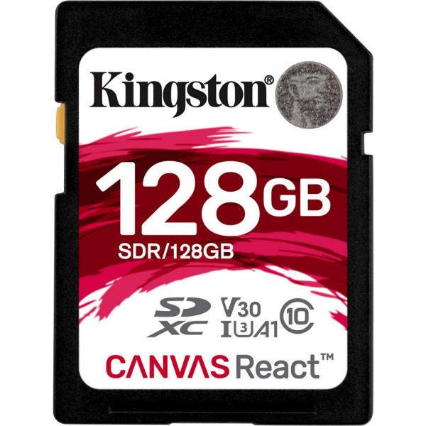 

Kingston 128 GB SDXC class 10 UHS-I U3 Canvas React SDR/128GB