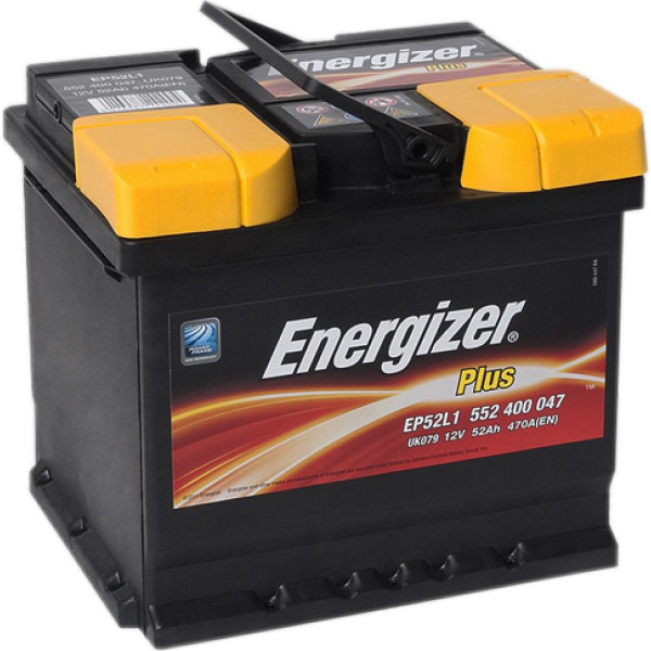 

Автомобильный аккумулятор Energizer 52Ah-12v Plus (207х175х190), R,EN470