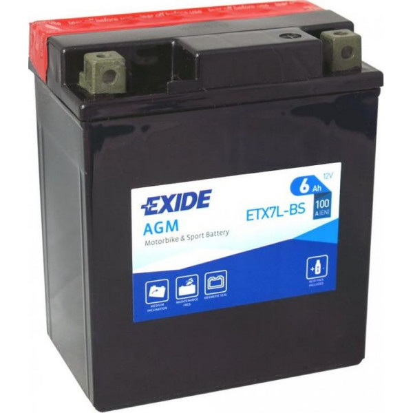 

Автомобильный аккумулятор Exide 6Ah-12v AGM (ETX7L-BS) (113х70х130) R, EN100
