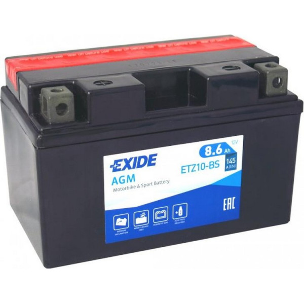 

Автомобильный аккумулятор Exide 8,6Ah-12v AGM (ETZ10-BS) (150х87х93) L, EN145