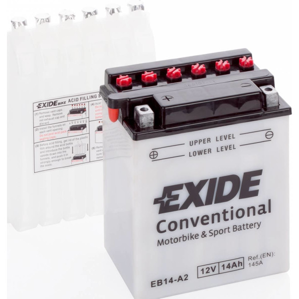 

Exide 14Ah-12v (EB14-A2) (134х89х166) L, EN145
