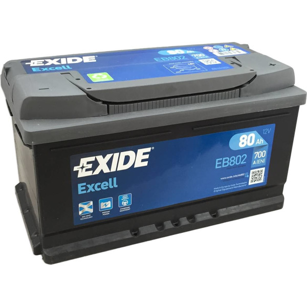

Автомобильный аккумулятор Exide 80Ah-12v EXCELL(315х175х175),R,EN700