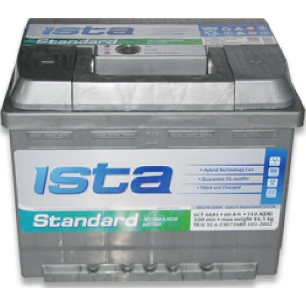 

Ista 77Ah-12v Standard зал. Евро (276х175х190), R, EN 720