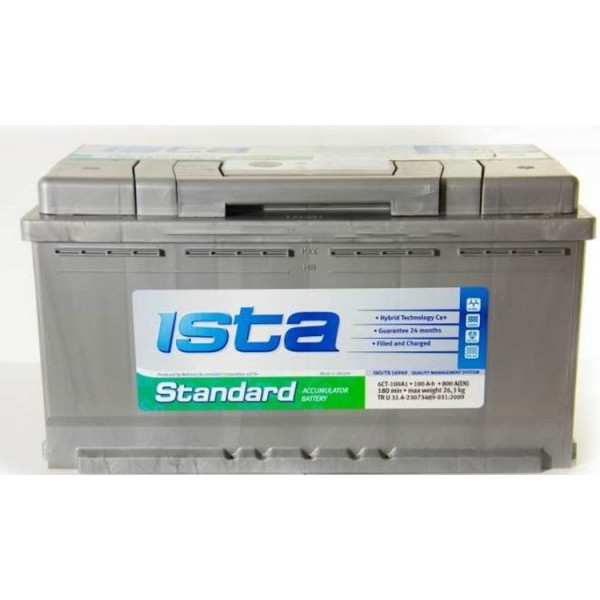 

Ista 100Ah-12v Standard зал. (352х175х190), L, EN 800