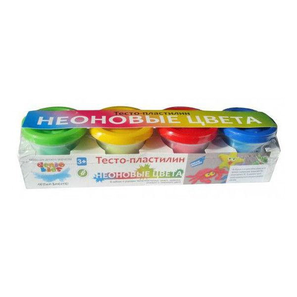 

GENIO KIDS Набор для детской лепки Тесто-пластилин. Неоновые цвета (TA1016V)