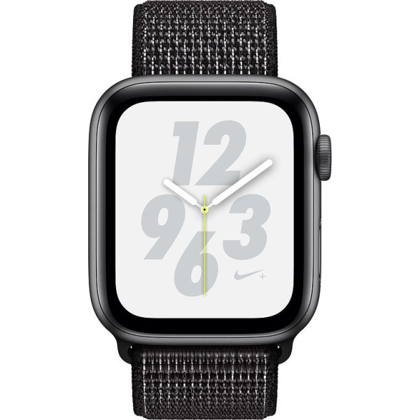 

Apple Watch Nike+ Series 4 GPS, 40mm Space Grey Aluminium Case with Black Nike Sport Loop (MU7G2UA/A)