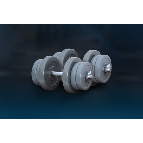

Наборные гантели 2х11 кг - GRAY с хром грифами(11 kg hrom "GRAY")