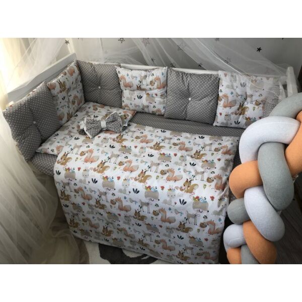 

Комплект постельного белья Baby Comfort Fluffy-3 Лисички и Оленята 8 элементов