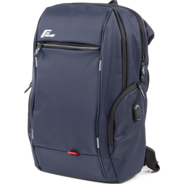 

Рюкзак для ноутбука 16" Frime Voyager Navy Blue; удлинитель USB с разъемом с внешней стороны