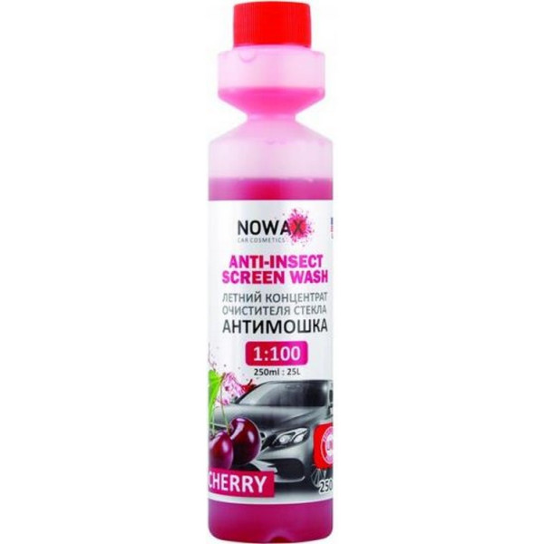 

Омыватель летний NOWAX Anti-Insect Screen Wash вишня NX25225 250мл.