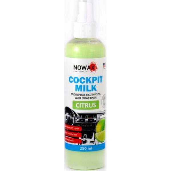 

Полироль пластика NOWAX COCKPIT MILK цитрус NX25226 250мл.