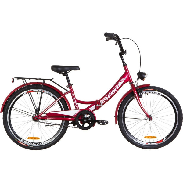 

24" Formula SMART 14G тормозная 15" красный багажник,крылья,фонарь 2019